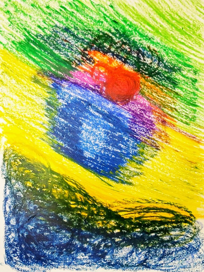 Oil pastel abstract